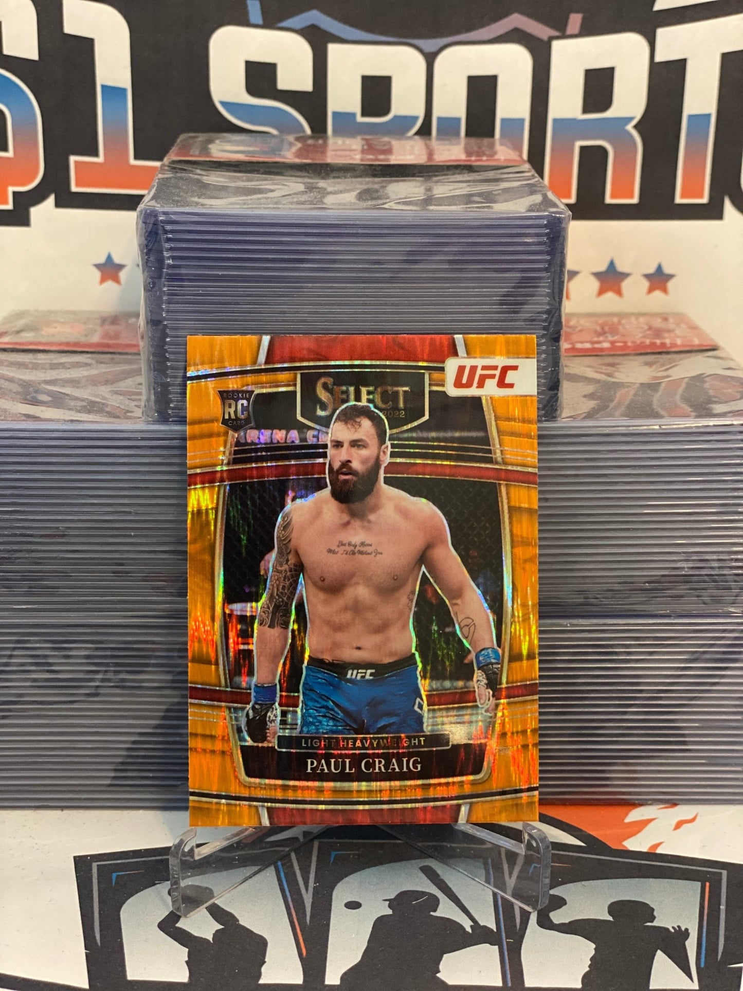 2022 Panini Select UFC (Orange Flash Prizm) Paul Craig Rookie #99