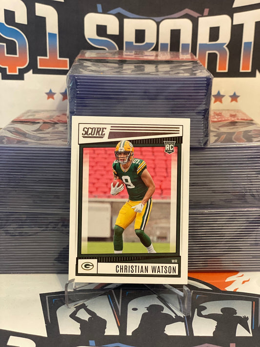 2022 Score Christian Watson Rookie #367