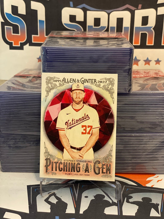 2022 Topps Allen & Ginter (Pitching A Gem) Stephen Strasburg #PAG-10