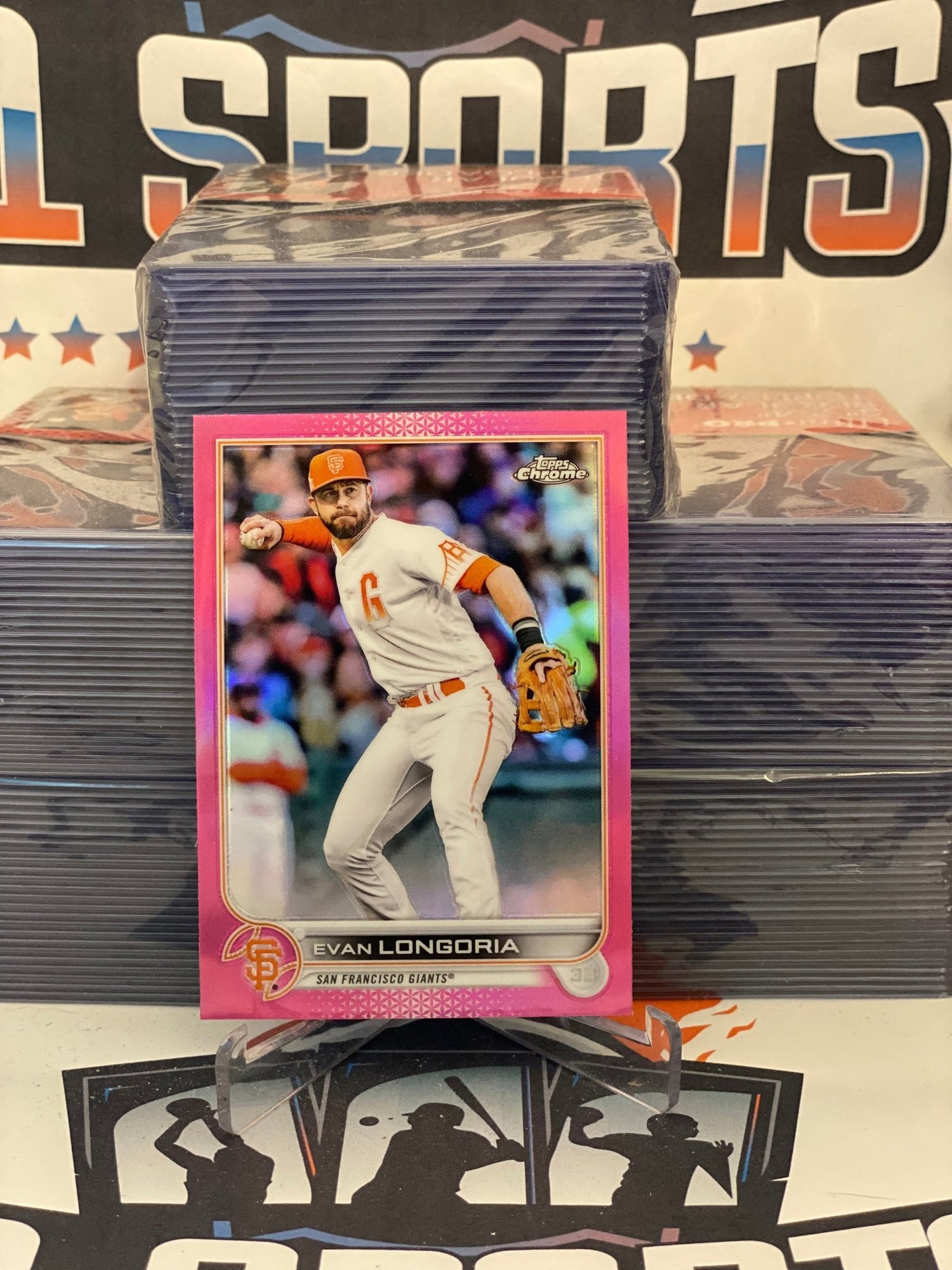 2022 Topps Chrome (Pink Refractor) Evan Longoria #54