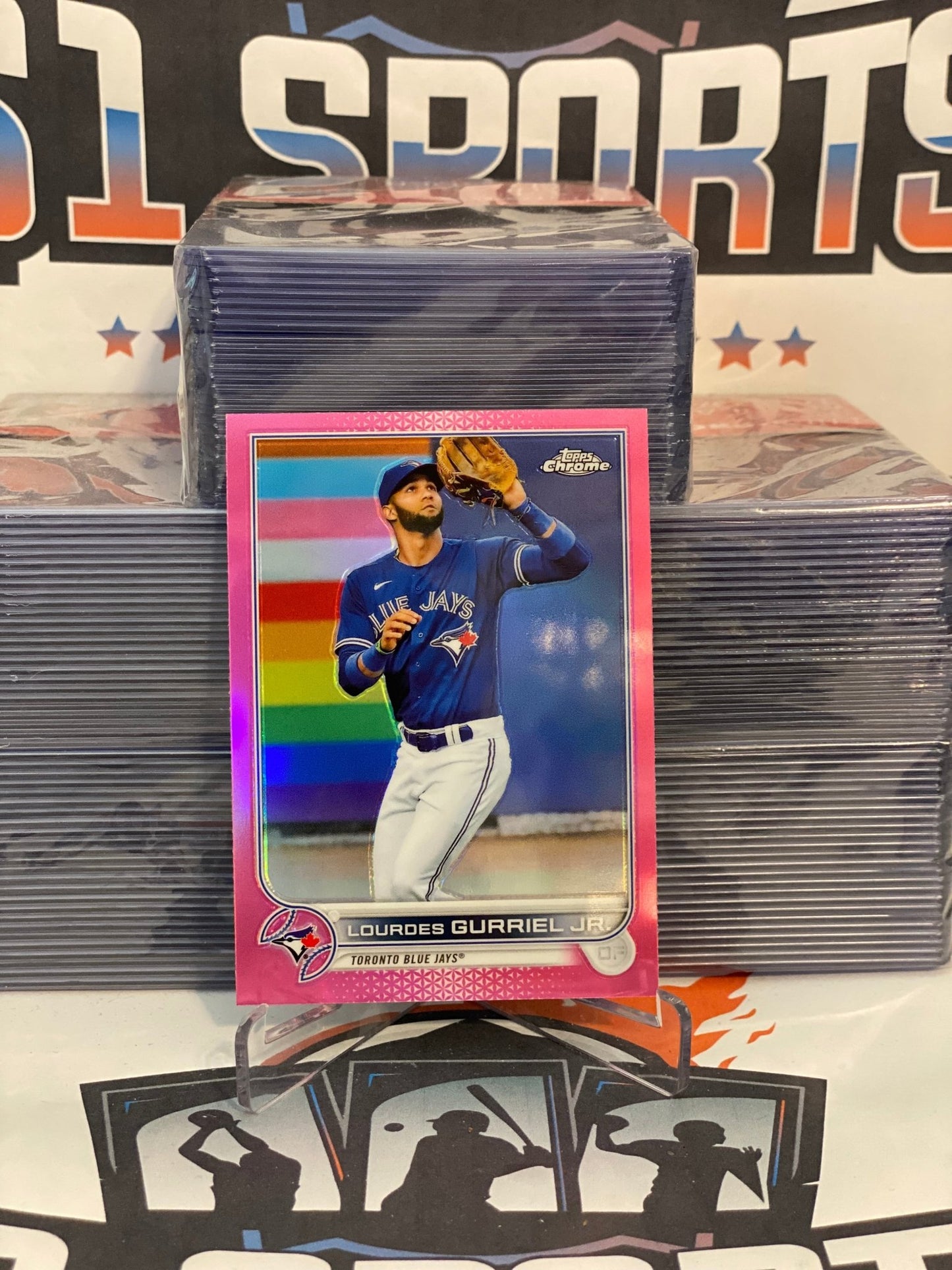 2022 Topps Chrome (Pink Refractor) Lourdes Gurriel Jr. #206