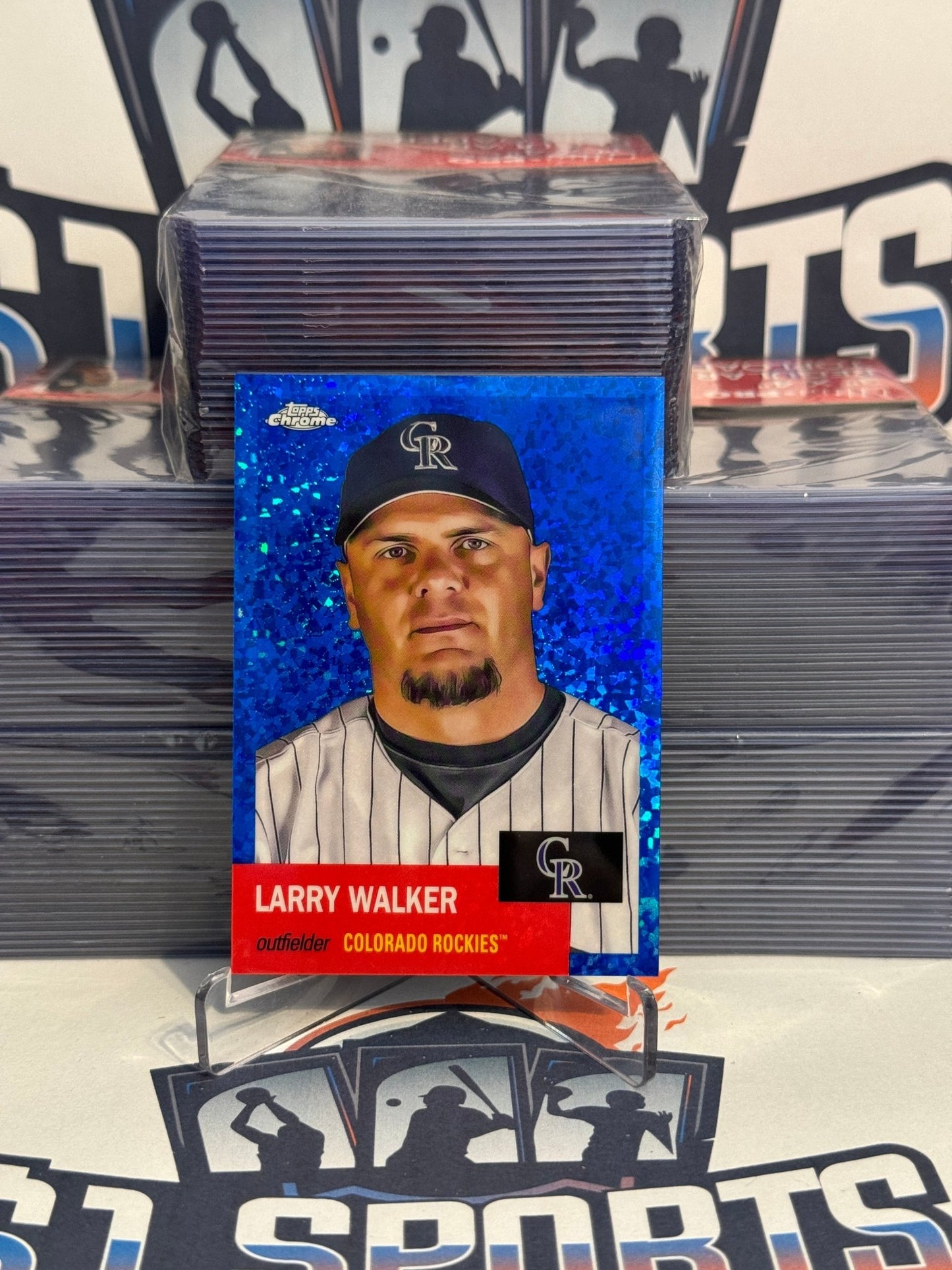 2022 Topps Chrome Platinum (Blue Toile Refractor 149/199) Larry Walker #412