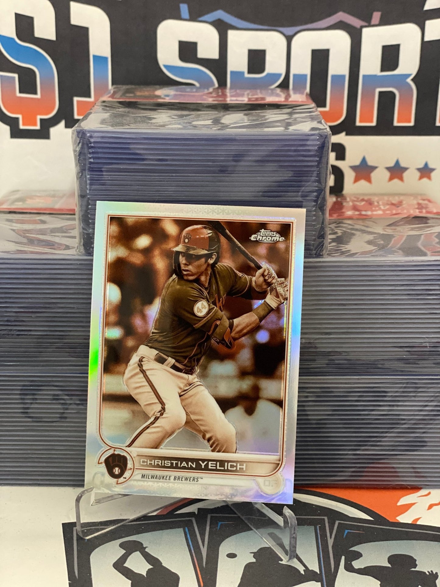 2022 Topps Chrome (Sepia Refractor) Christian Yelich #210