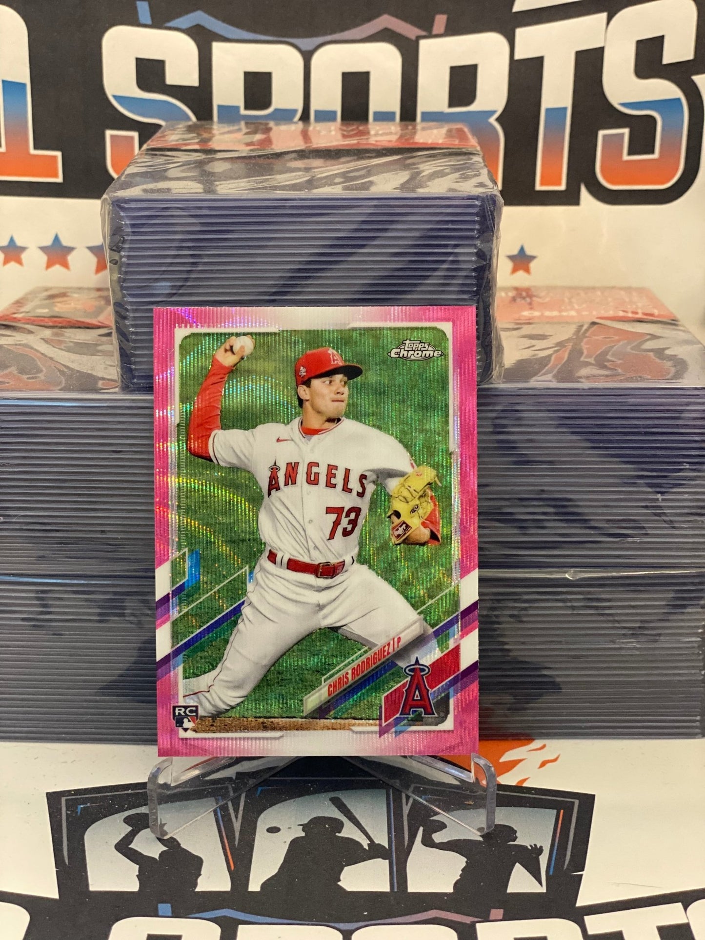 2022 Topps Chrome Update (Pink Wave Refractor) Chris Rodriguez Rookie #USC88