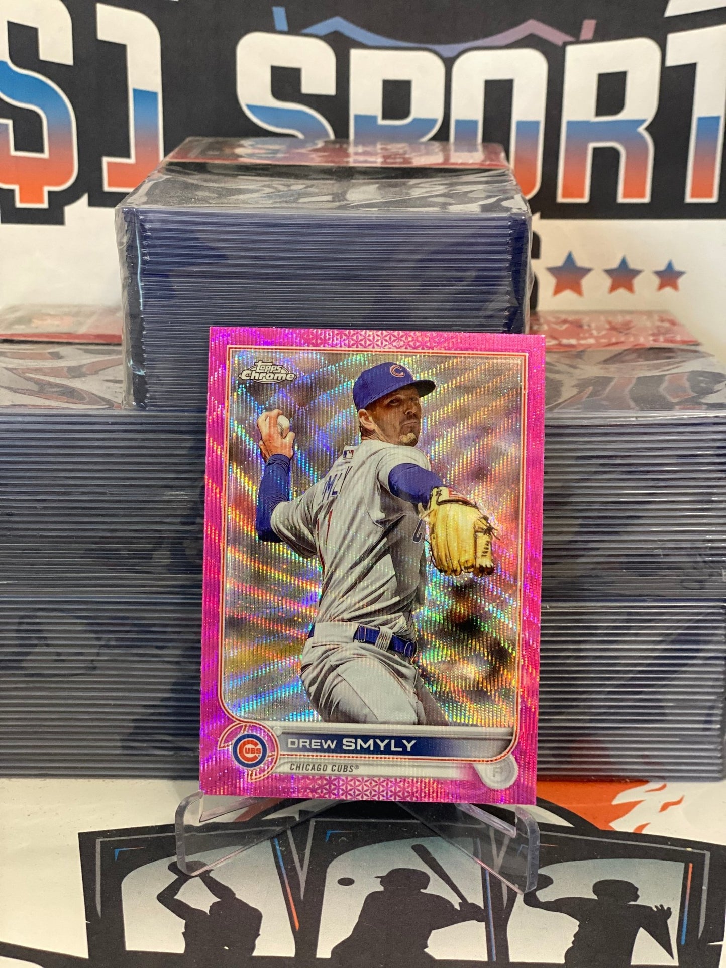 2022 Topps Chrome Update (Pink Wave Refractor) Drew Smyly #USC66