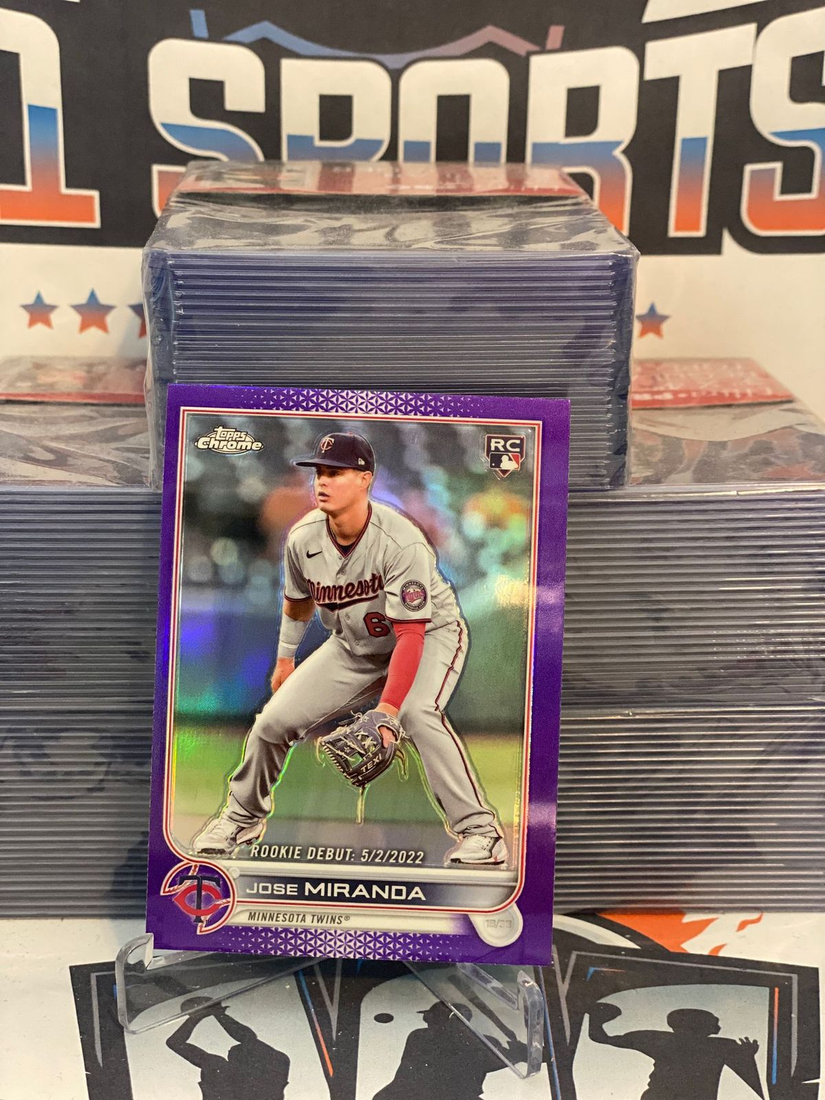 2022 Topps Chrome Update (Purple Refractor, MLB Debut) Jose Miranda #USC6