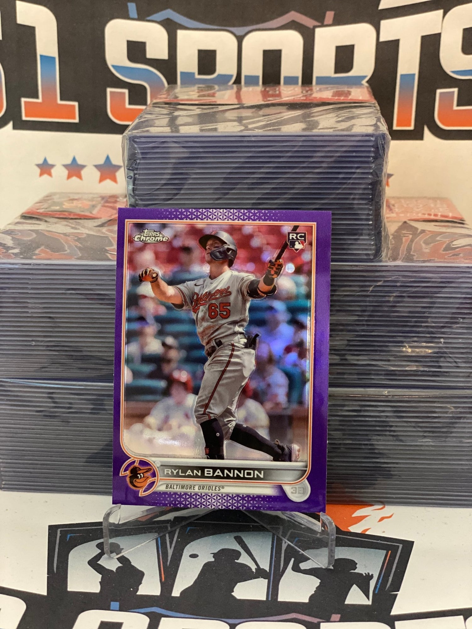 2022 Topps Chrome Update (Purple Refractor) Rylan Bannon Rookie #USC148