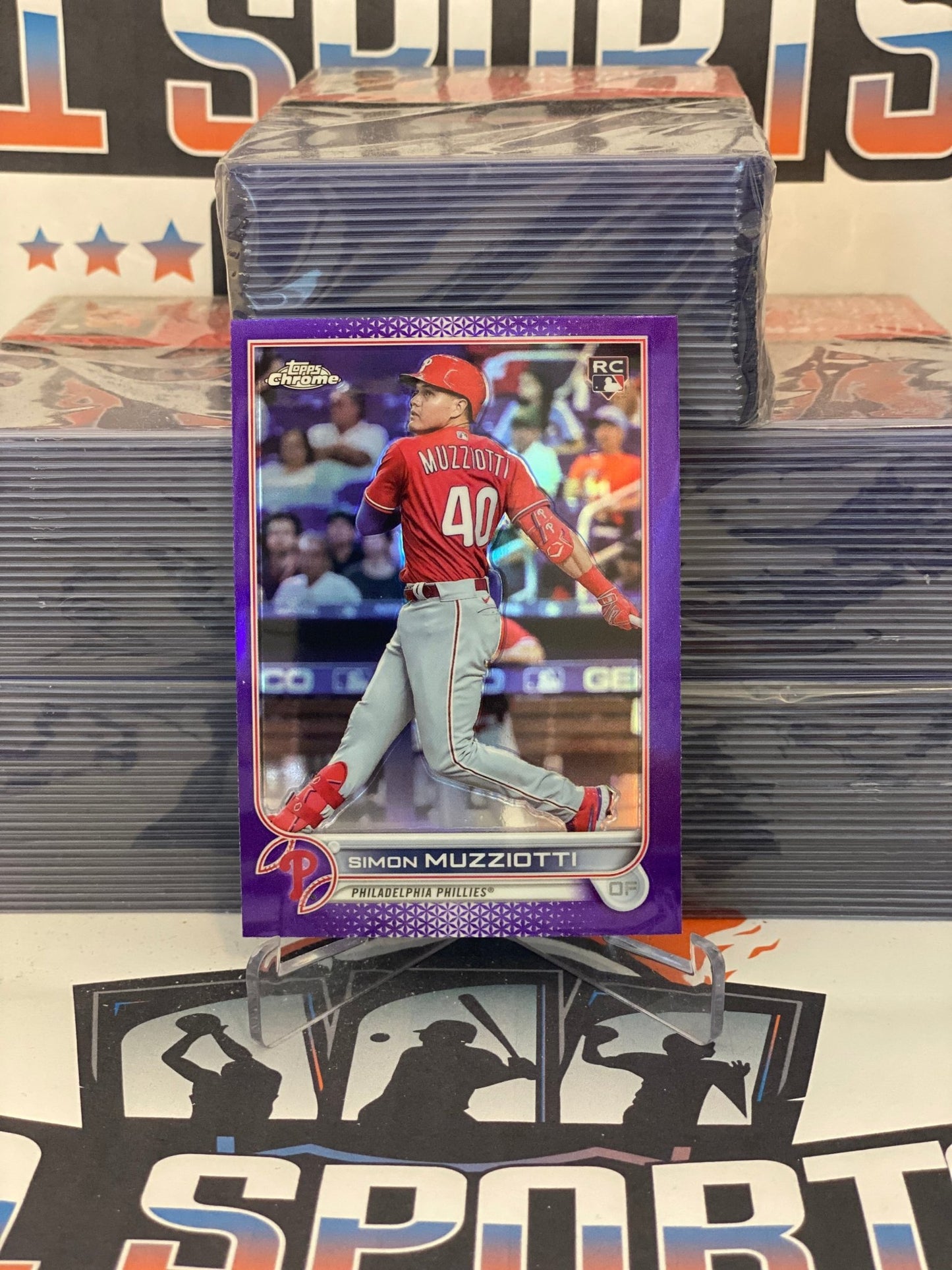 2022 Topps Chrome Update (Purple Refractor) Simon Muzziotti Rookie #USC158