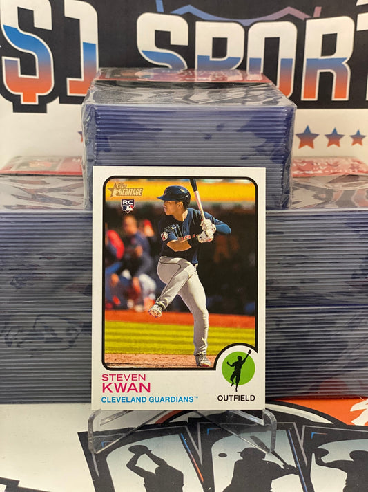 2022 Topps Heritage Steven Kwan Rookie #562