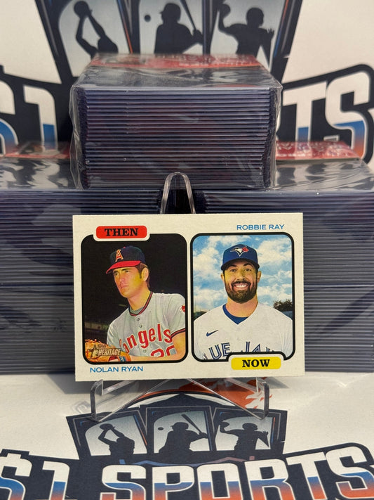 2022 Topps Heritage (Then & Now) Nolan Ryan & Robbie Ray #TAN-RR