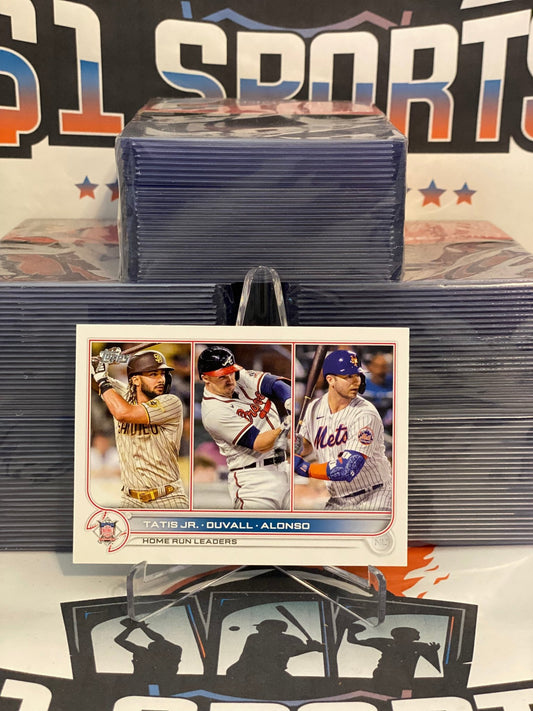 2022 Topps (NL Home Run Leaders) Fernando Tatis Jr., Pete Alonso, Adam Duvall #146