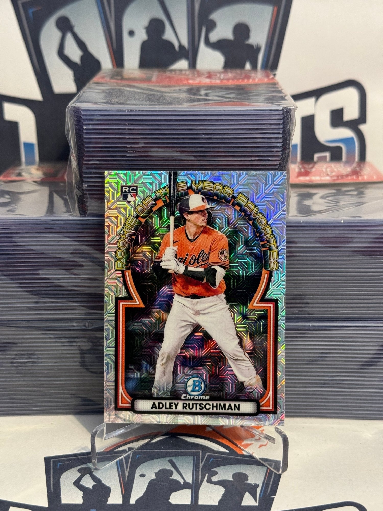 2023 Bowman Chrome (Mega Refractor, Rookie of the Year Favorites) Adley Rutschman Rookie #ROYF-4