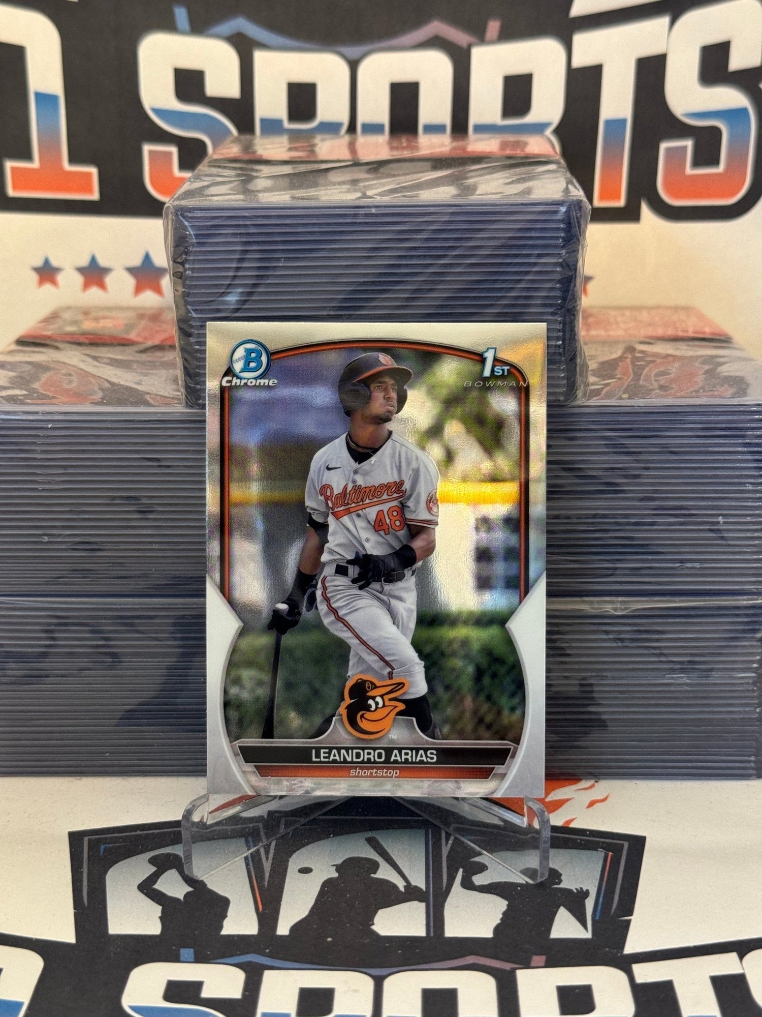 2023 Bowman Chrome Prospects (1st Bowman) Leandro Arias #BCP-84