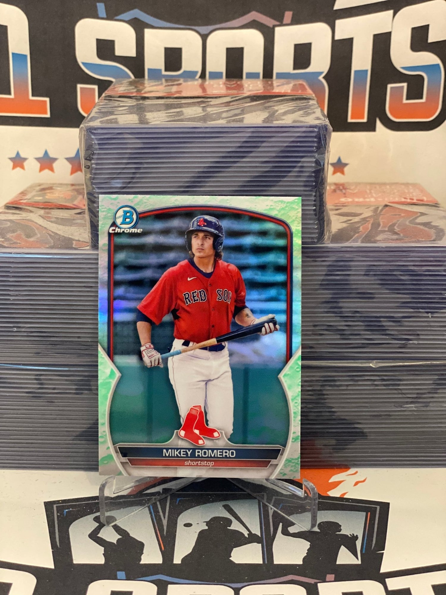 2023 Bowman Chrome Prospects (Lunar Glow Refractor) Mikey Romero #BCP-69