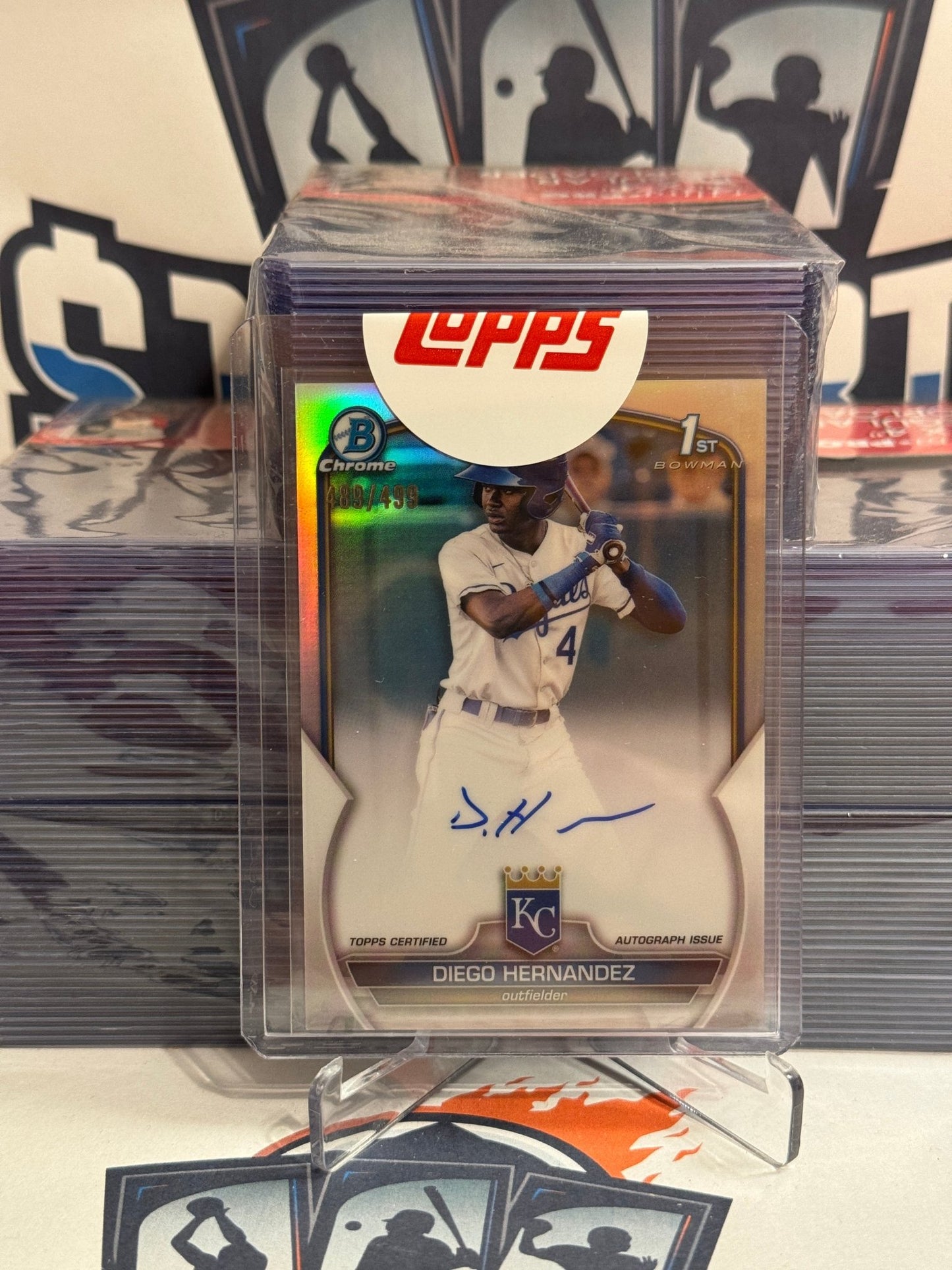 2023 Bowman Chrome Prospects (Refractor, 1st Bowman, Auto 489/499) Diego Hernandez #CPA-DH