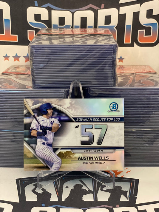 2023 Bowman Chrome (Top 100) Austin Wells #BTP-57