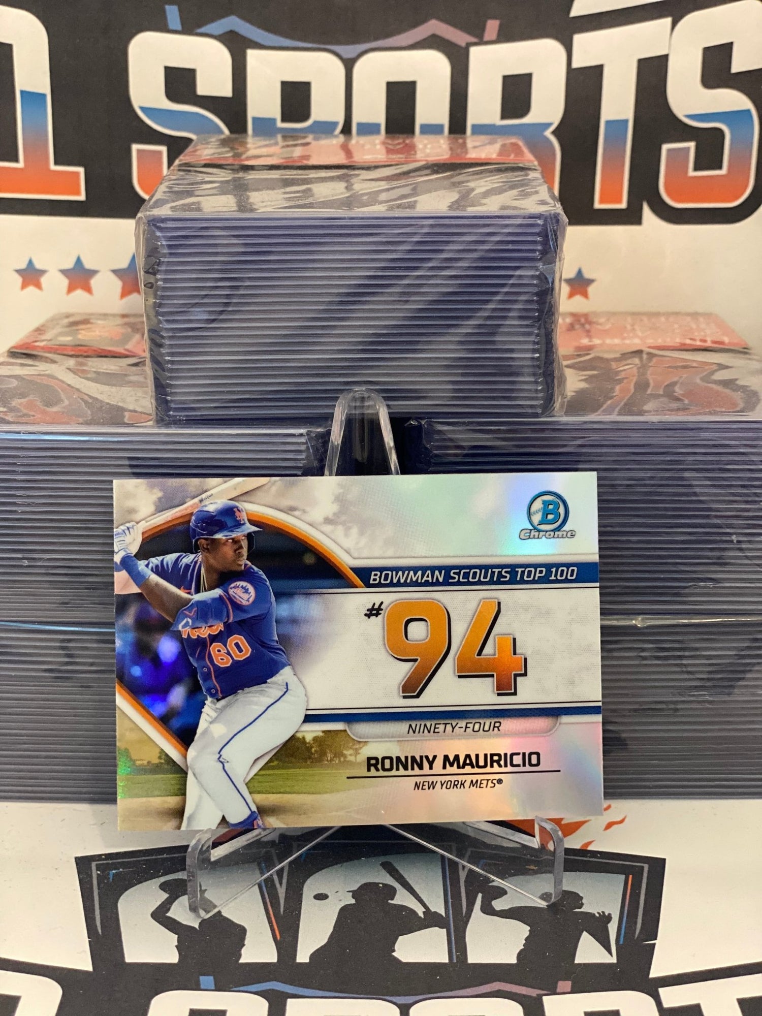 2023 Bowman Chrome (Top 100) Ronny Mauricio #BTP-94
