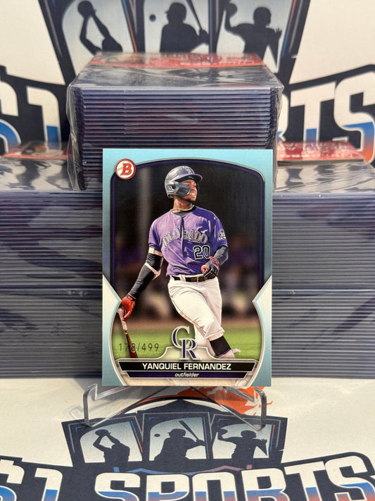 2023 Bowman (Light Blue 178/499) Yanquiel Fernandez #BP-30