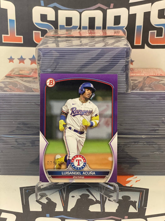 2023 Bowman Prospects (Purple 075/250) Luisangel Acuna #BP-104