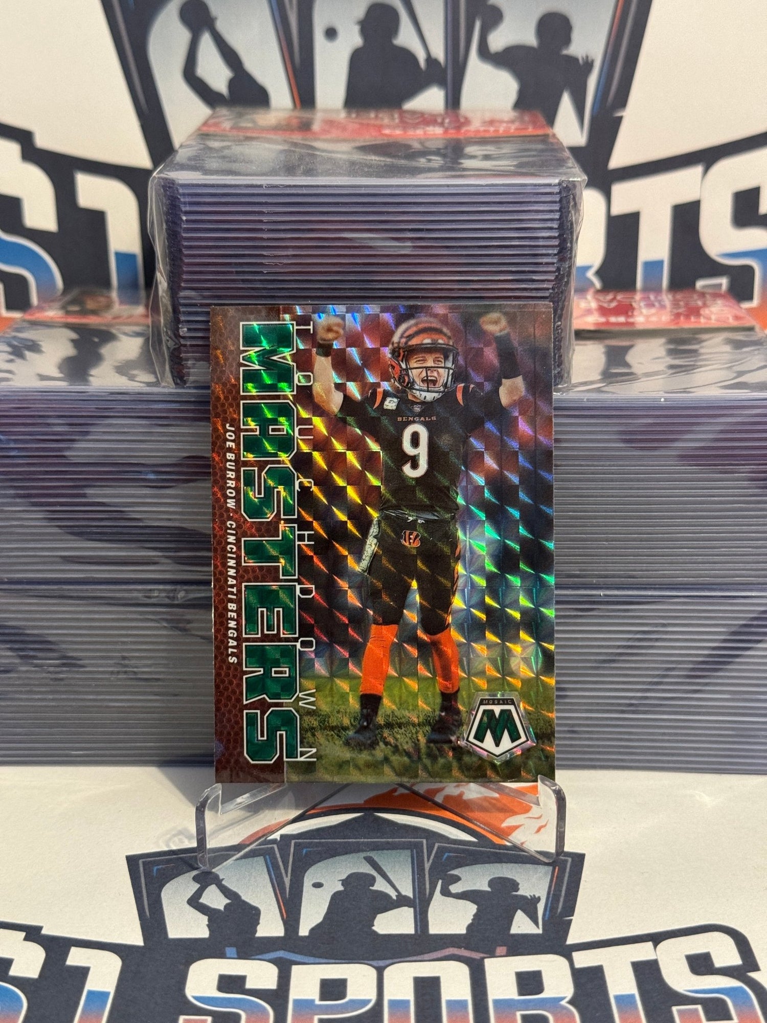 2023 Panini Mosaic (Green Prizm, Touchdown Masters) Joe Burrow #TM-JB