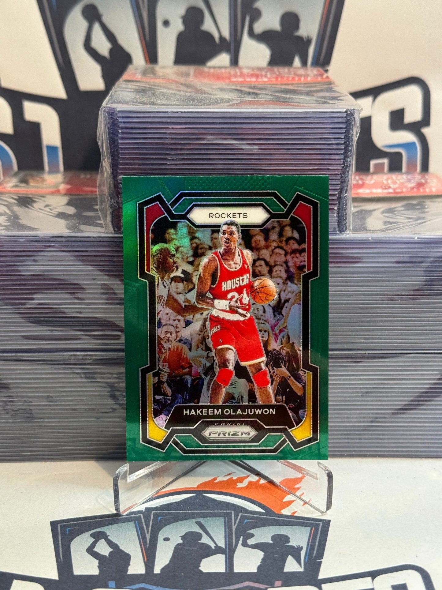 2023 Panini Prizm (Green Prizm) Hakeem Olajuwon #191