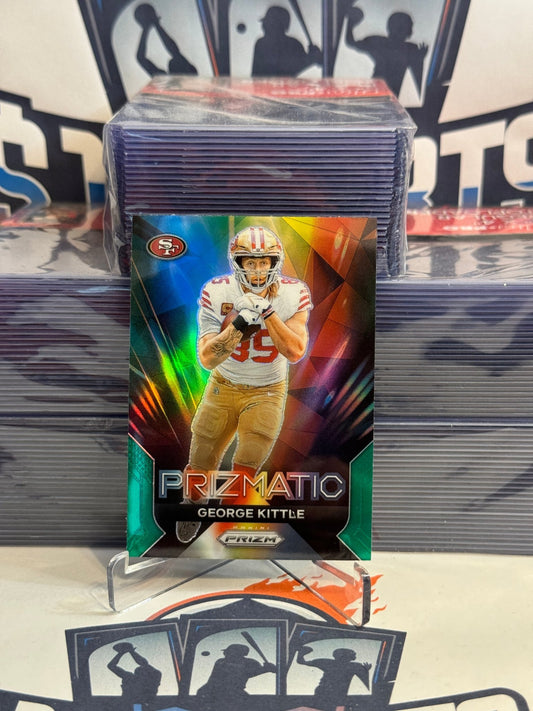 2023 Panini Prizm (Green Prizm, Prizmatic) George Kittle #18