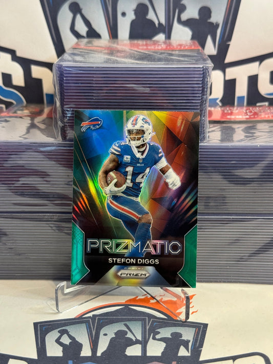 2023 Panini Prizm (Green Prizm, Prizmatic) Stefon Diggs #5