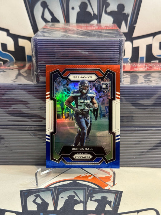 2023 Panini Prizm (Red White Blue Prizm) Derick Hall Rookie #388