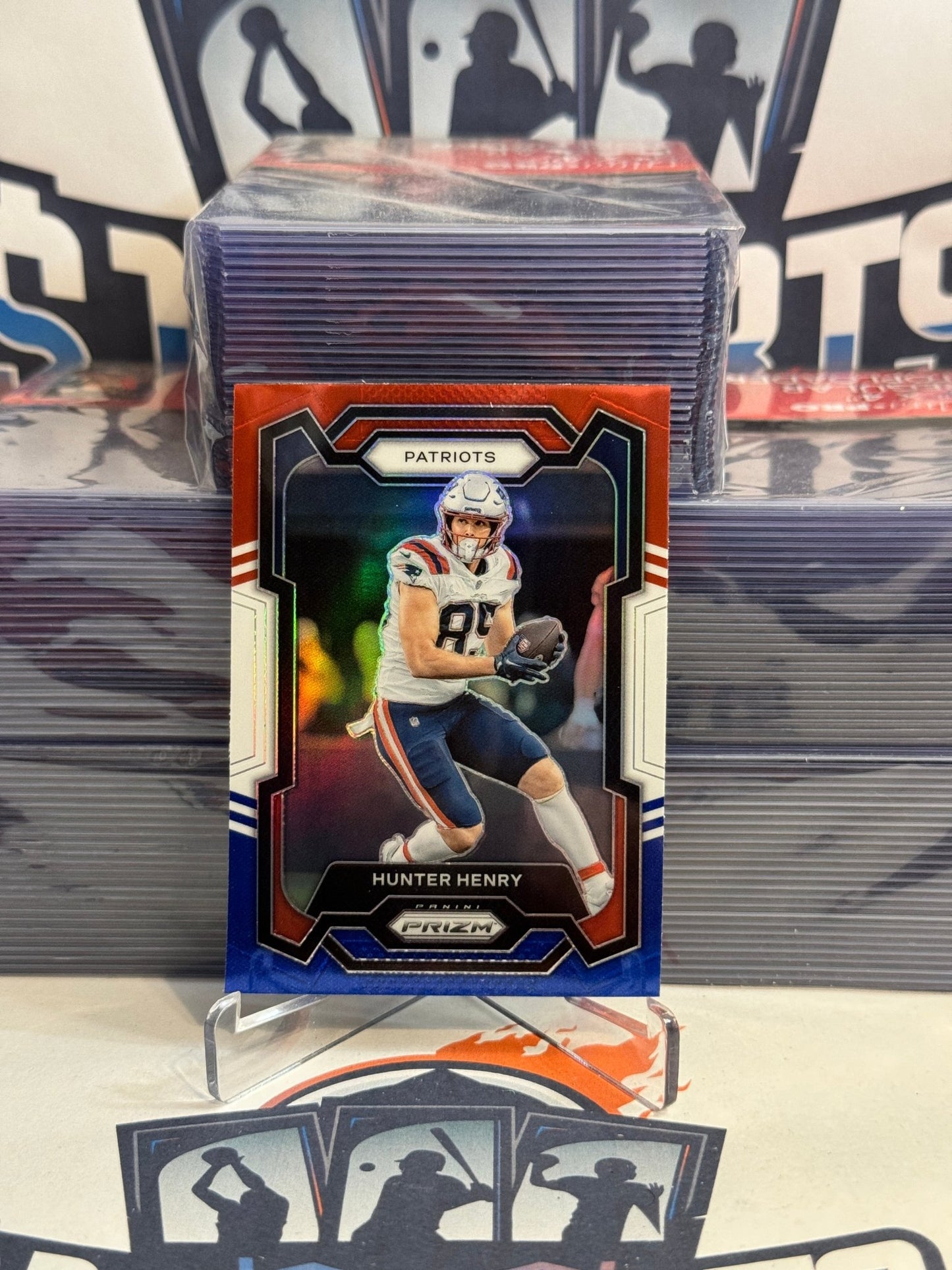 2023 Panini Prizm (Red White Blue Prizm) Hunter Henry #201