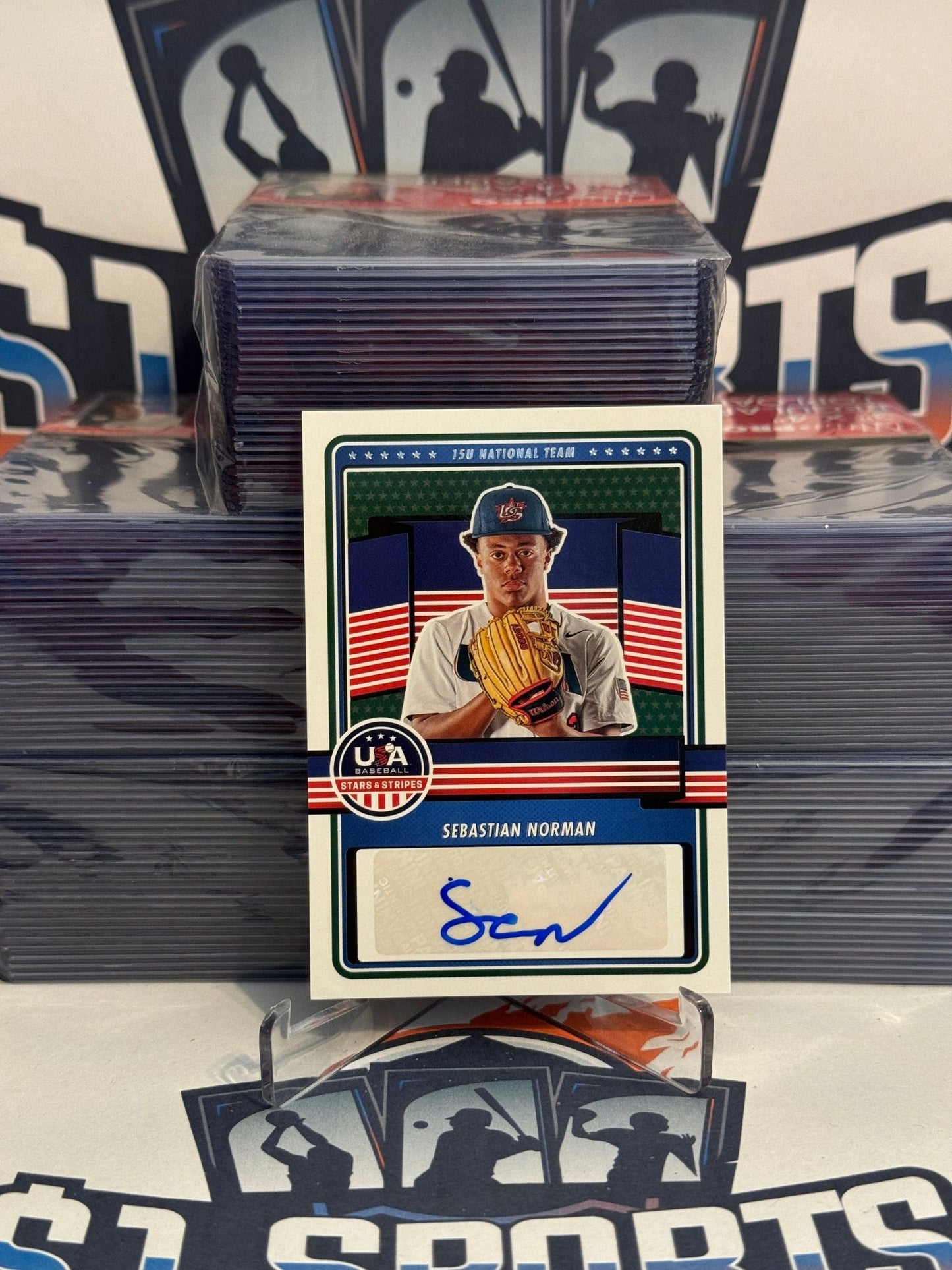 2023 Panini USA Baseball Stars & Stripes (Auto) Sebastian Norman #15U-SN