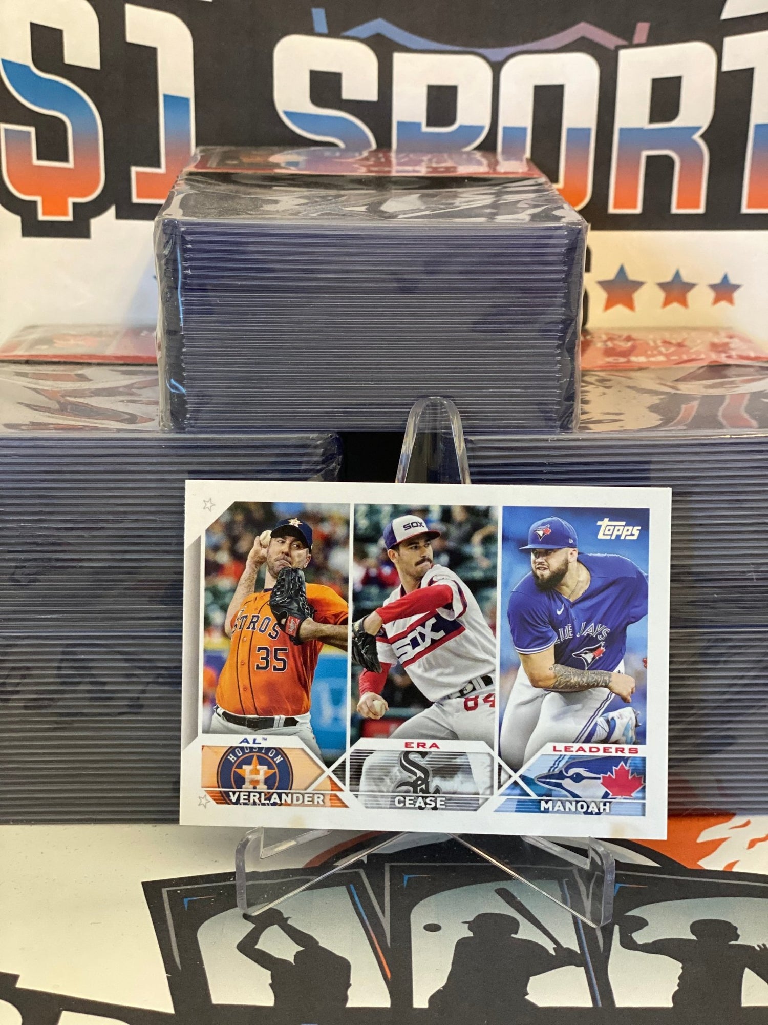 2023 Topps (AL ERA Leaders) Justin Verlander, Dylan Cease, Alex Manoah #311