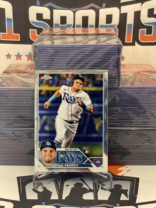 2023 Topps Chrome Jonathan Aranda Rookie #18
