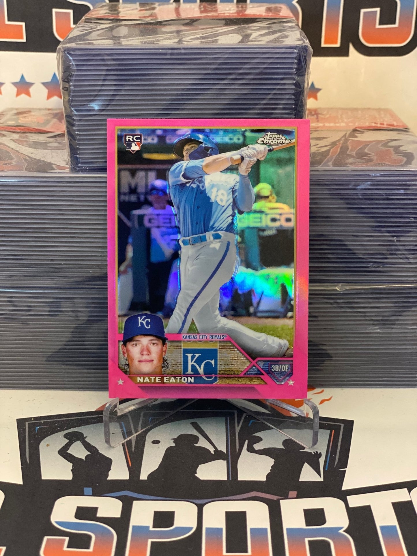 2023 Topps Chrome (Pink Refractor) Nate Eaton Rookie #96