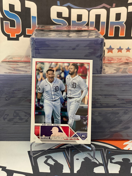 2023 Topps (Not Bad, Rook!) Riley Greene & Miguel Cabrera #210