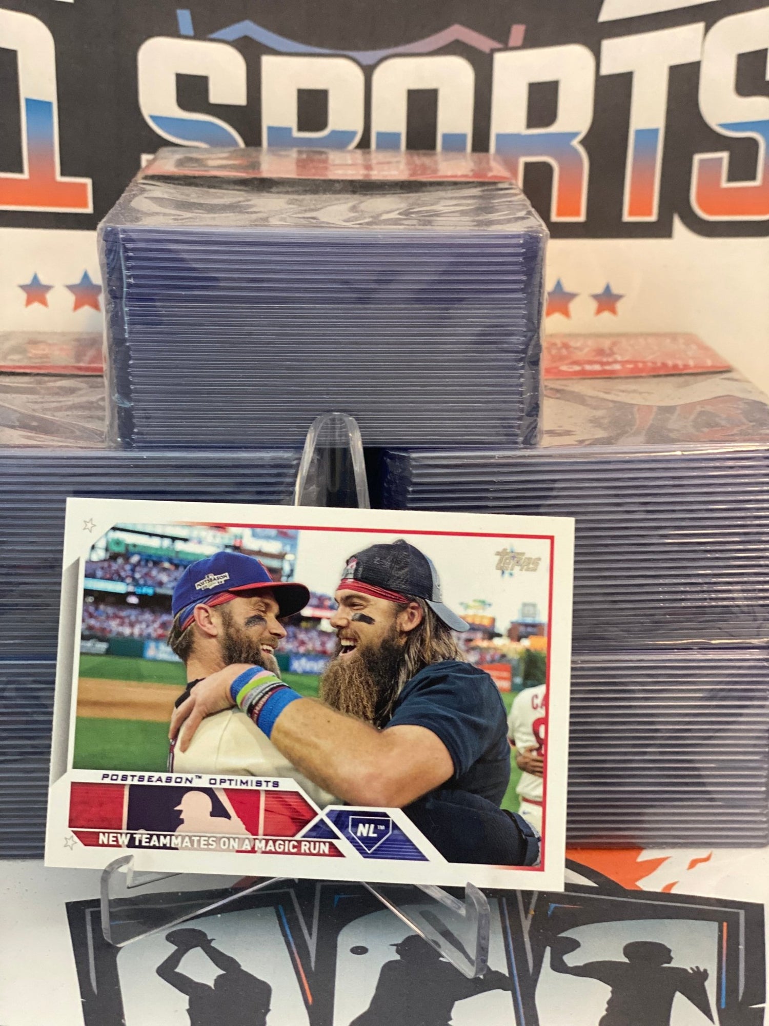 2023 Topps (Postseason Optimists) Bryce Harper & Brandon Marsh #432