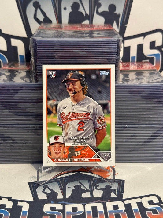 2023 Topps Update (MLB Debut) Gunnar Henderson Rookie #US18