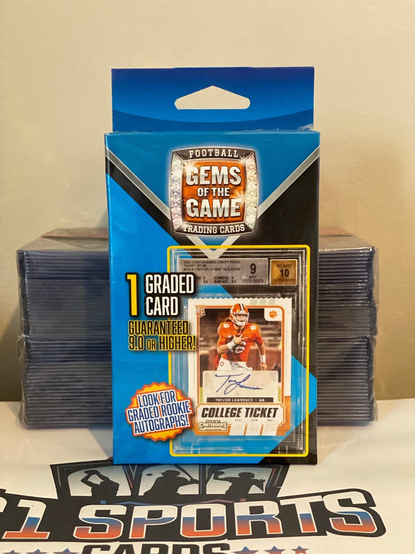Gems of the Game NFL Football Graded Card Mystery Box $1 Sports Cards Gems of the Game NFL Football Graded Card Mystery Box $1 Sports Cards