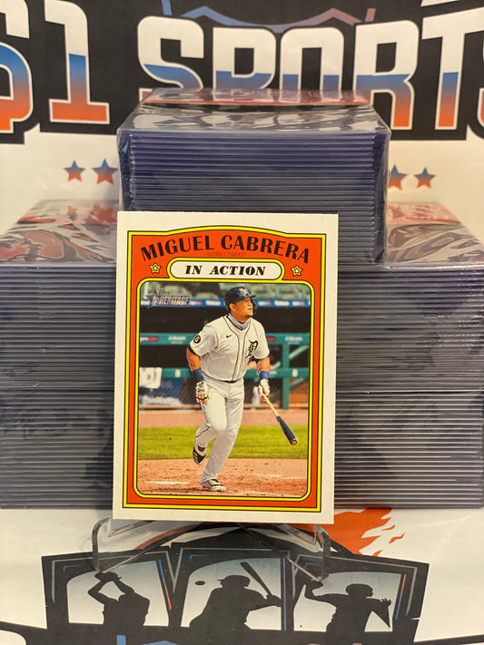2021 Topps Heritage (In Action) Miguel Cabrera #108