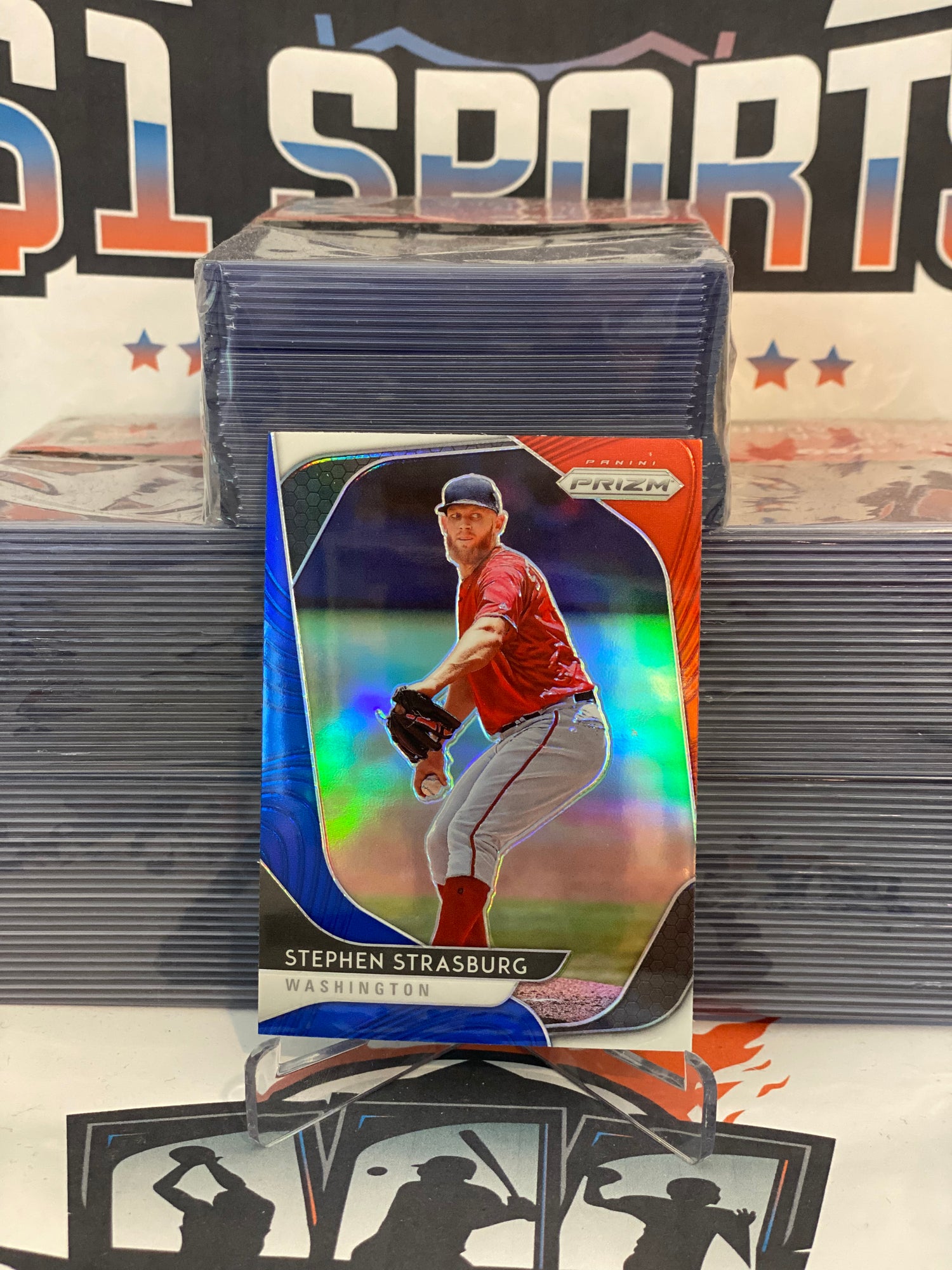 2020 Panini Prizm (Red White Blue Prizm) Stephen Strasburg #93