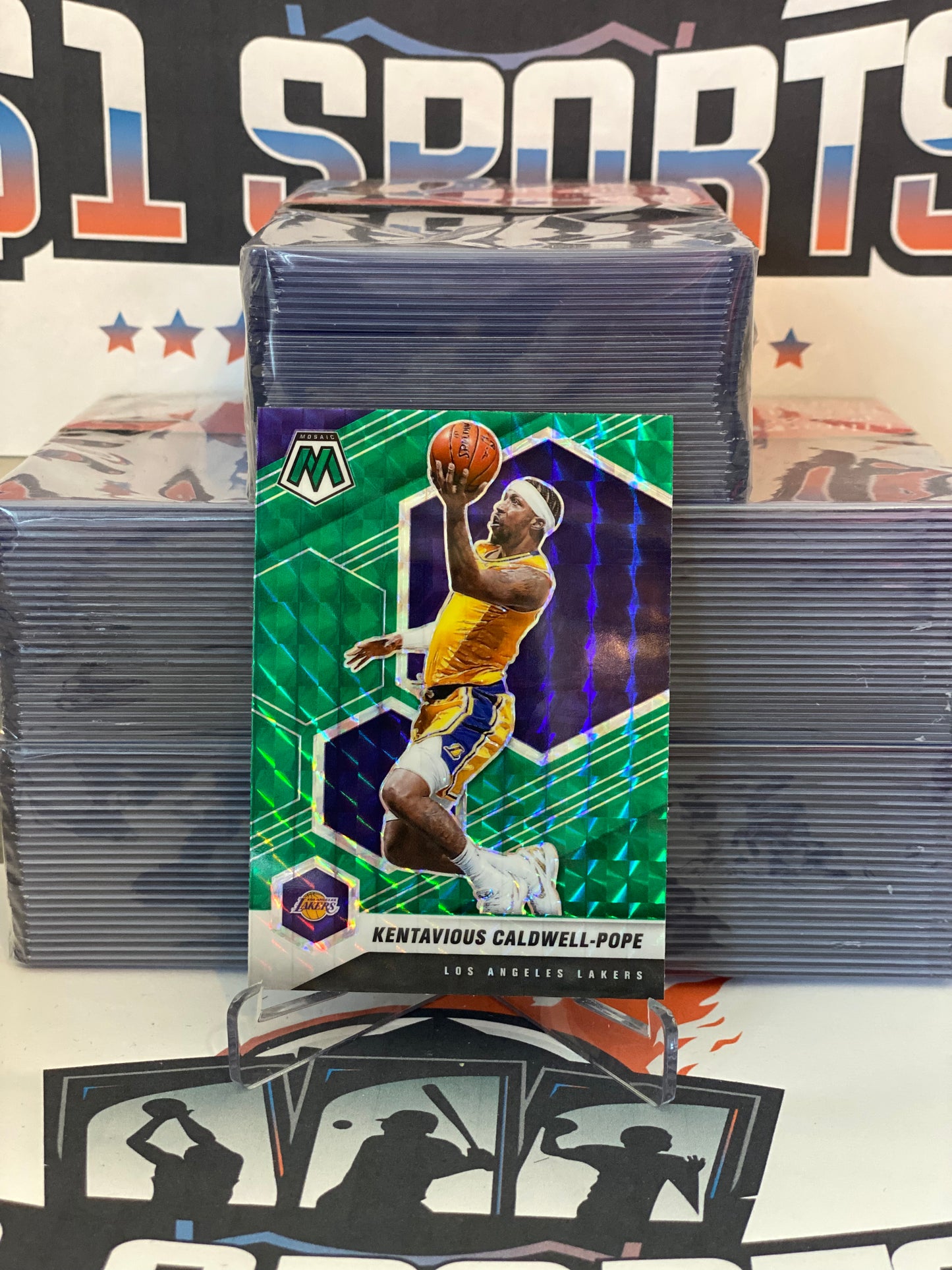 2020 Panini Mosaic (Green Mosaic Prizm) Kentavious Caldwell-Pope #65