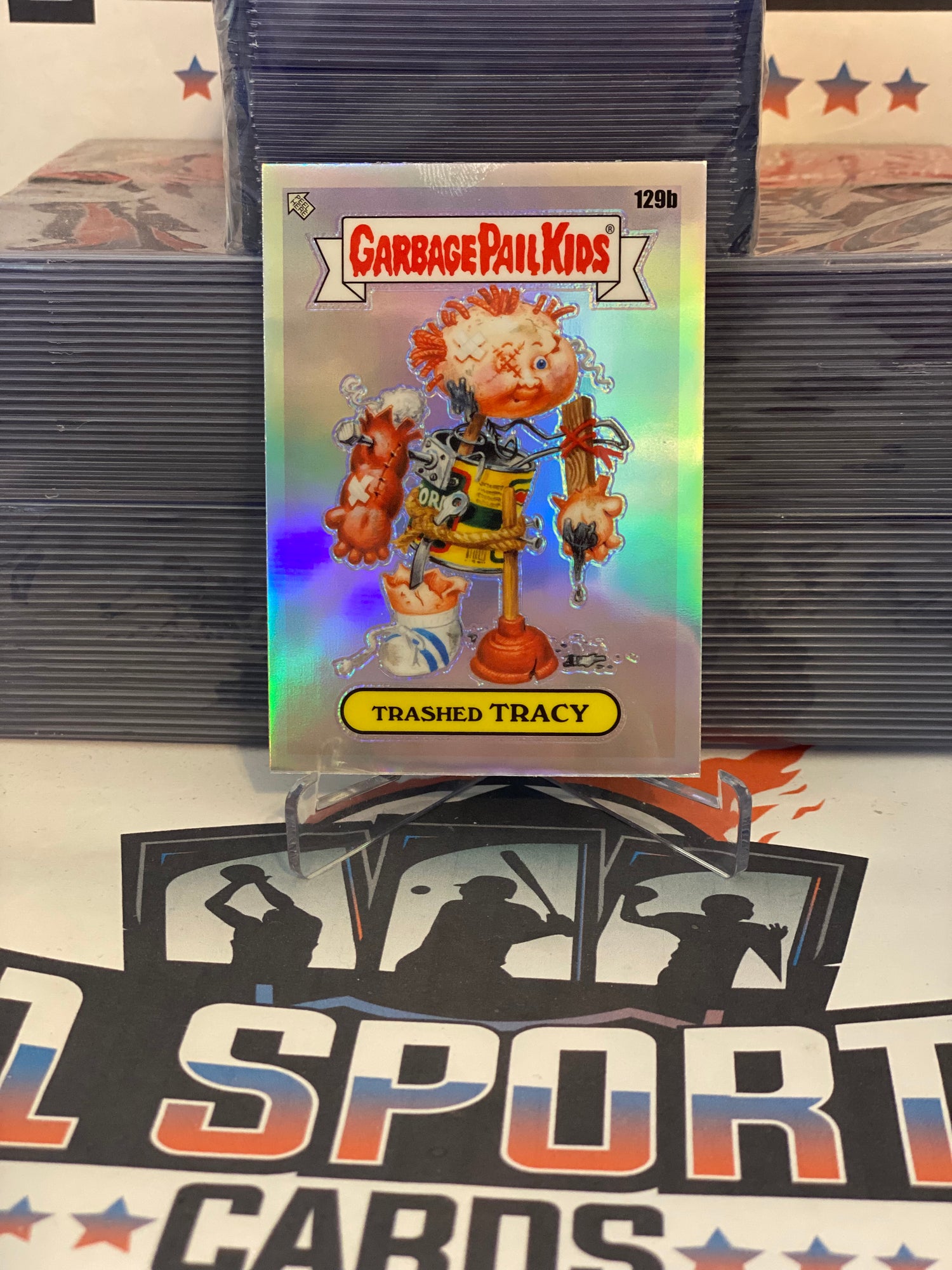 2021 Topps Garbage Pail Kids Chrome Series 4 (Refractor) Trashed Tracy #129b