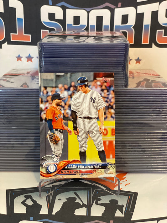 2018 Topps Update (A Game for Everyone) Aaron Judge & Jose Altuve #US79