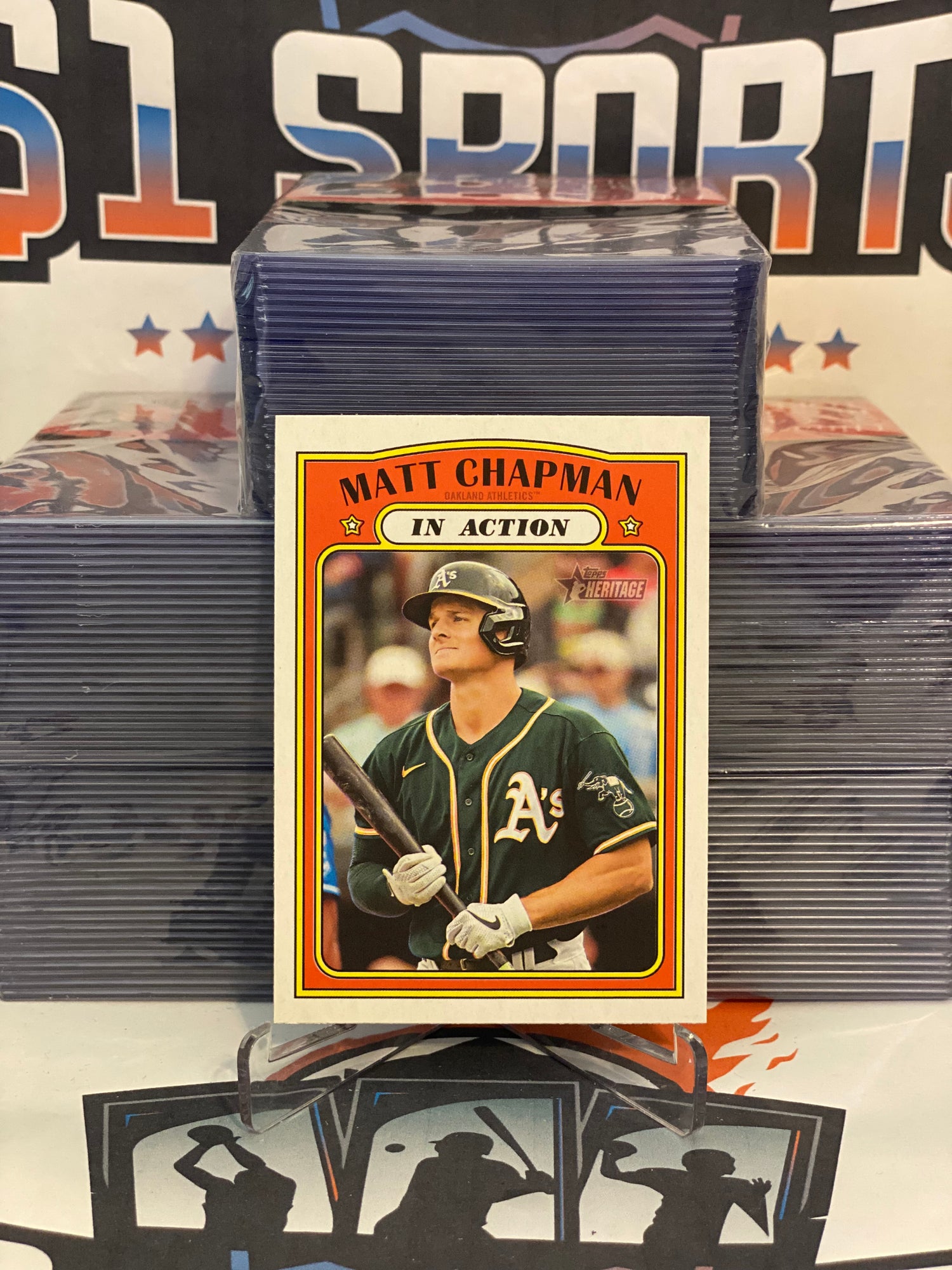 2021 Topps Heritage (In Action) Matt Chapman #124