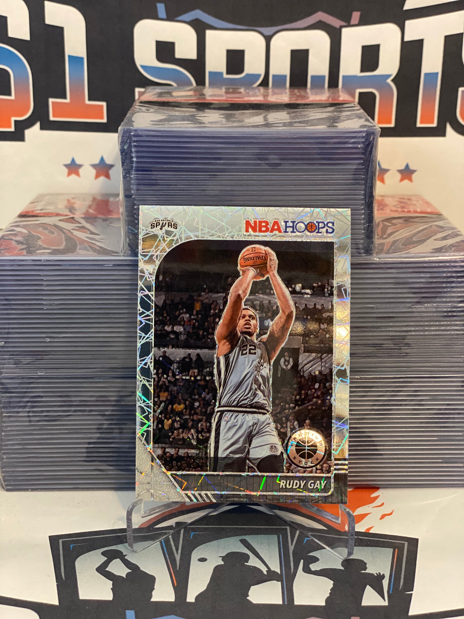 2019 Hoops Premium Stock (Silver Laser Prizm) Rudy Gay #173