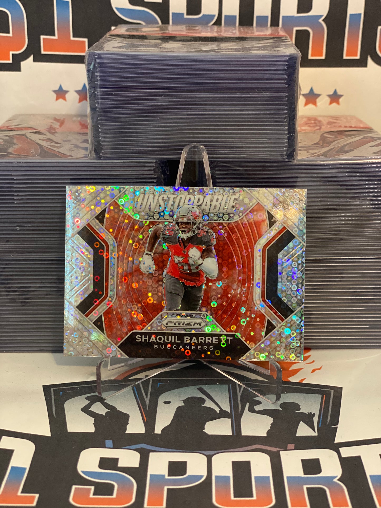 2020 Panini Prizm (Fast Break Prizm, Unstoppable) Shaquil Barrett #5