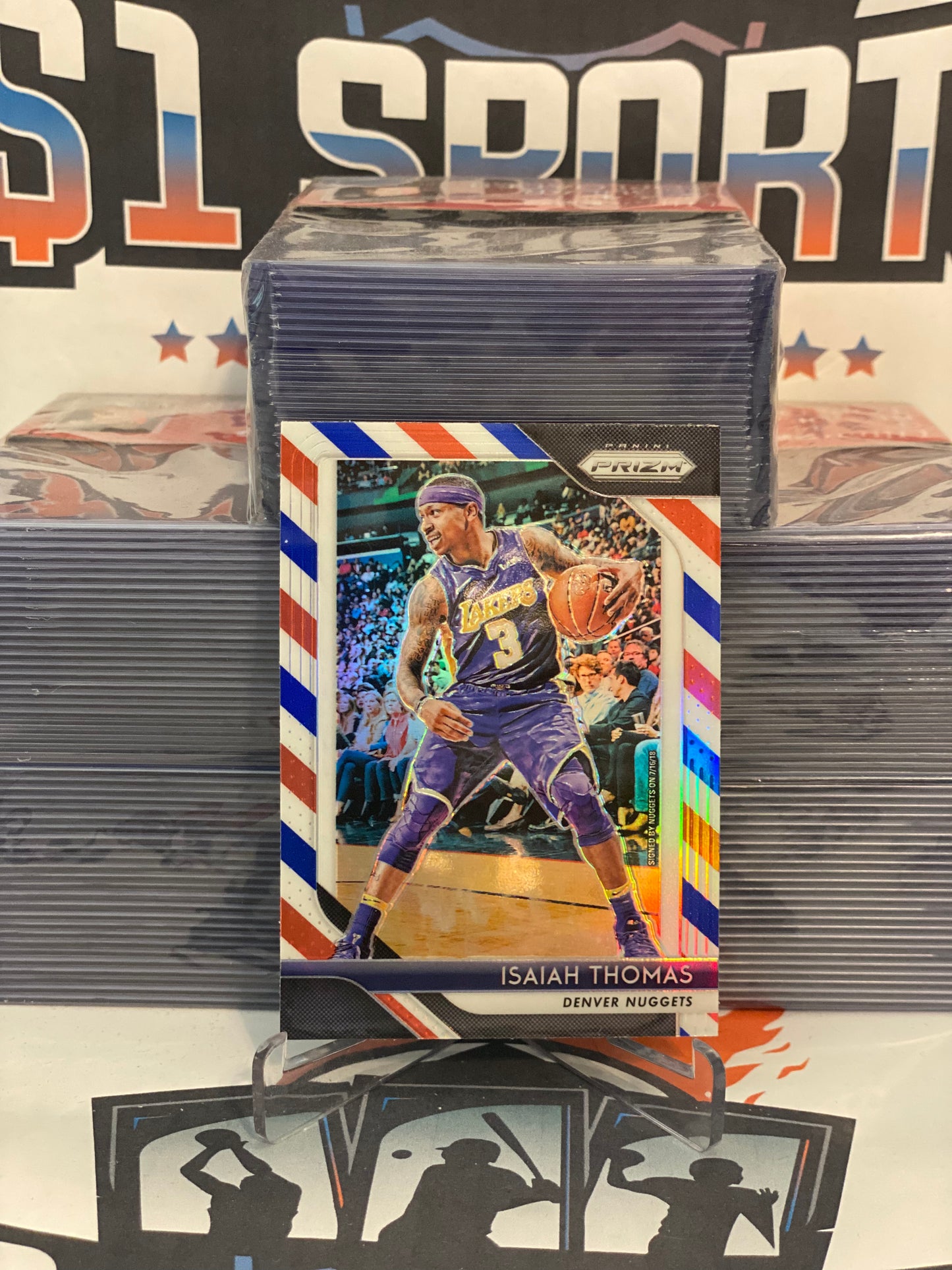 2018 Panini Prizm (Red White Blue Prizm) Isaiah Thomas #52