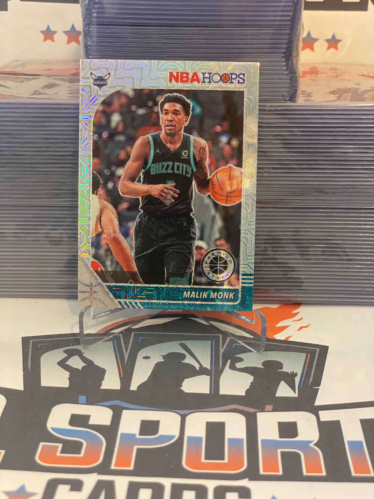 2019 Hoops Premium Stock (Silver Mojo Prizm) Malik Monk #264