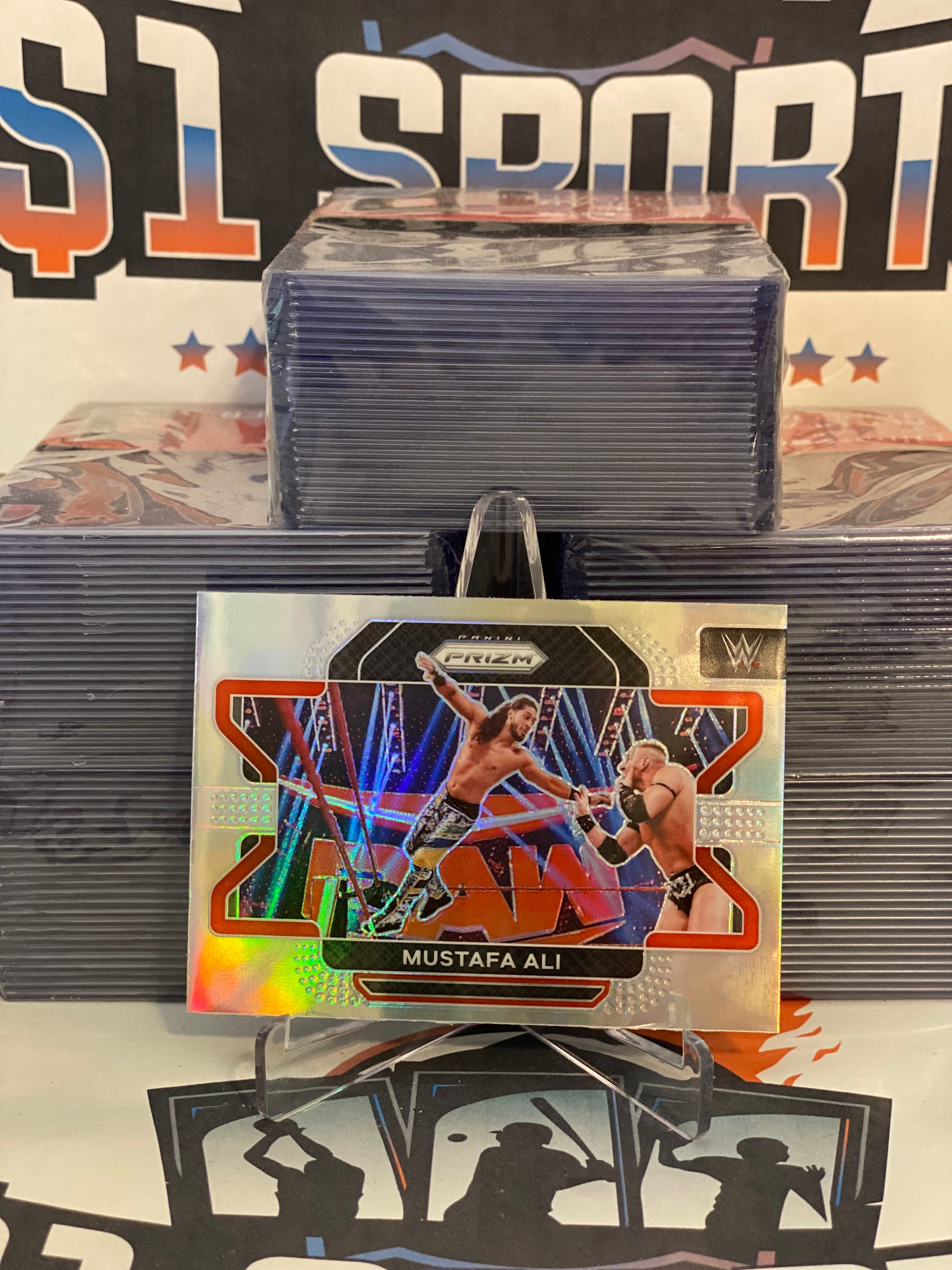 2022 Panini Prizm WWE (Silver Prizm) Mustafa Ali #8