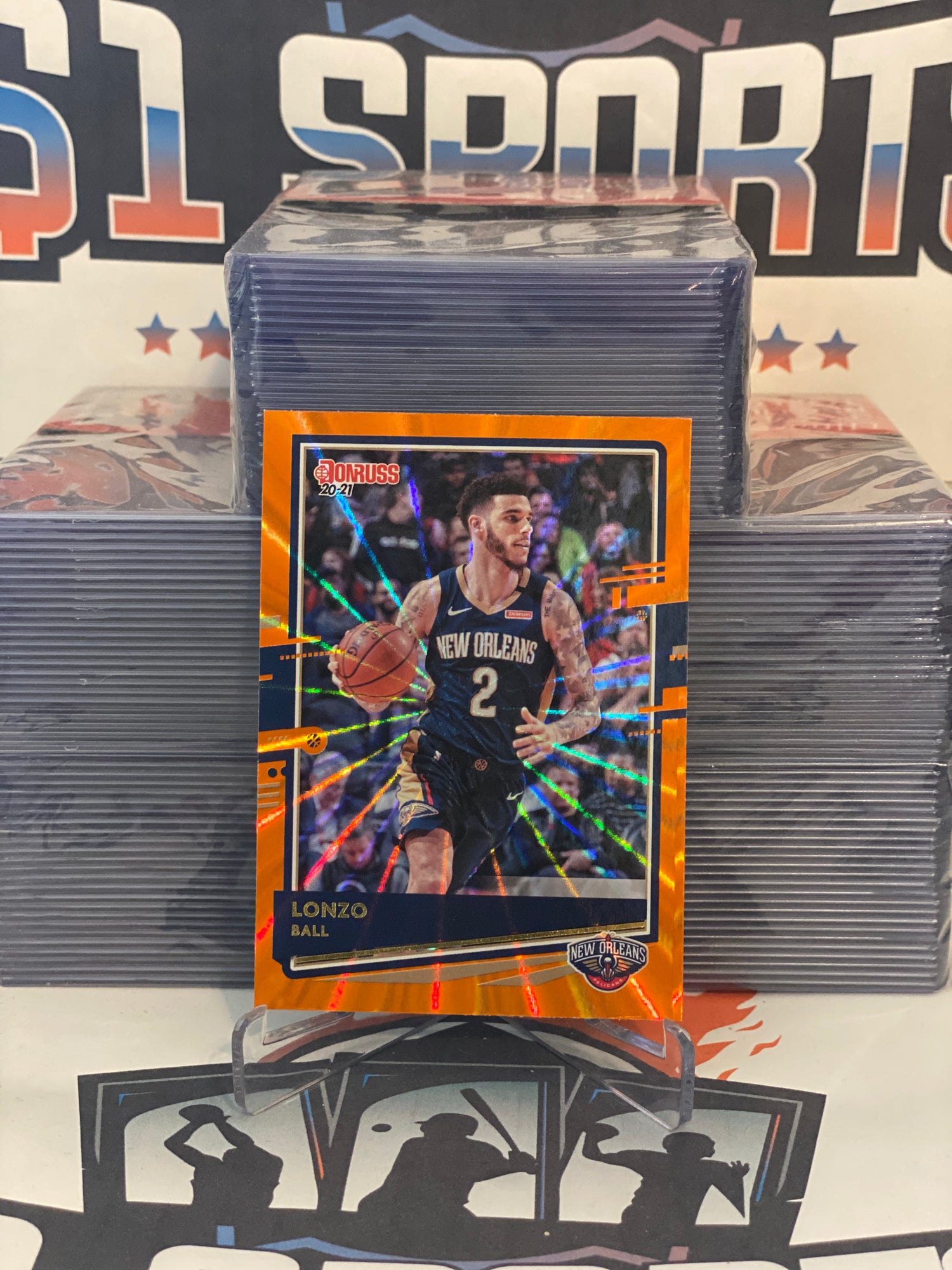 2020 Donruss (Orange Explosion) Lonzo Ball #44