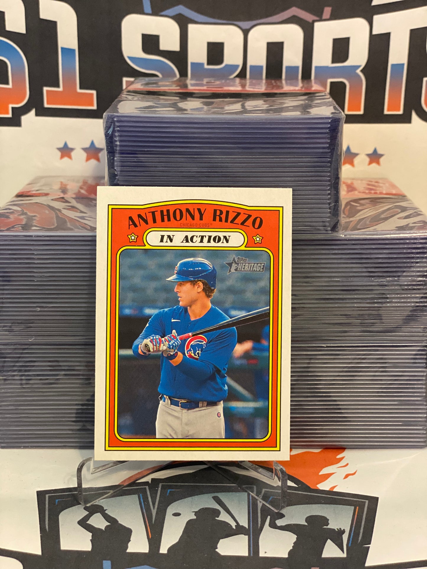2021 Topps Heritage (In Action) Anthony Rizzo #176